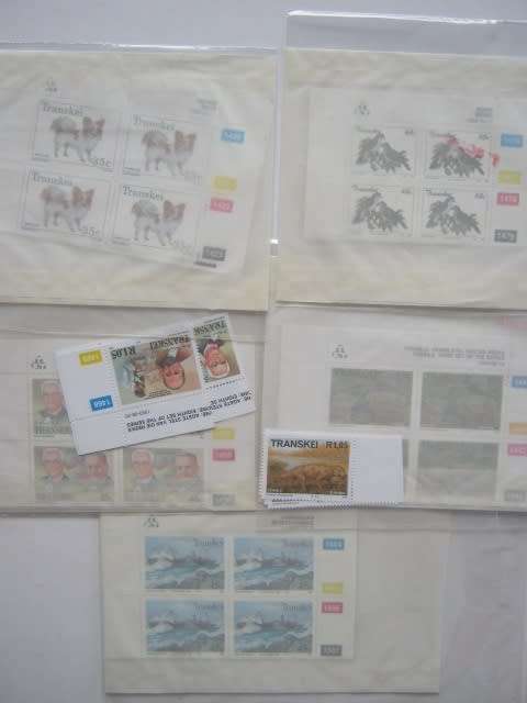 TRANSKEI - 1993/94 - SELECTION OF SETS OF CONTROL BLOCKS and SINGLES - MNH
