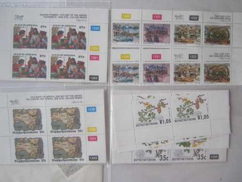 BOPHUTHATSWANA - 1992 - SELECTION OF SETS OF CONTROL BLOCKS and SINGLES - MNH