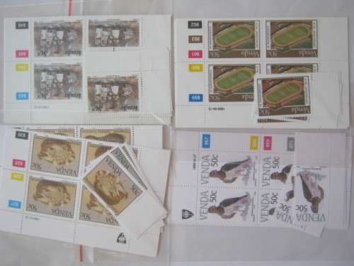 VENDA - 1989 - SELECTION OF SETS OF CONTROL BLOCKS and SINGLES - MNH