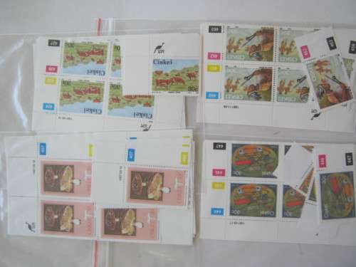 CISKEI - 1987 - SELECTION OF SETS OF CONTROL BLOCKS and SINGLES - MNH