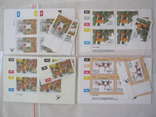 CISKEI - 1990 - SELECTION OF SETS OF CONTROL BLOCKS and SINGLES - MNH