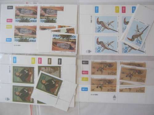 SWA - 1988 - SELECTION OF SETS OF CONTROL BLOCKS and SINGLES - MNH