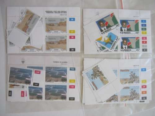NAMIBIA - 1990 - SELECTION OF SETS OF CONTROL BLOCKS and SINGLES - MNH