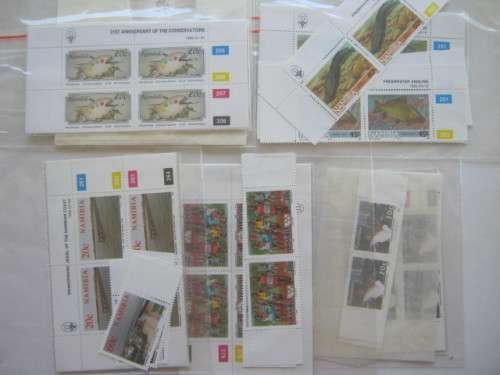 NAMIBIA - 1992 - SELECTION OF SETS OF CONTROL BLOCKS and SINGLES - MNH