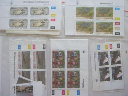 NAMIBIA - 1992 - SELECTION OF SETS OF CONTROL BLOCKS and SINGLES - MNH