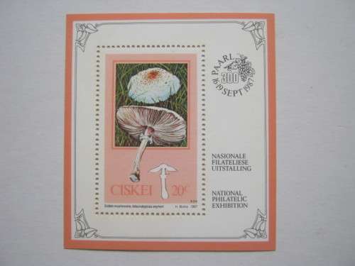 CISKEI - 1987 EDIBLE MUSHROOMS - MINIATURE SHEET - MNH