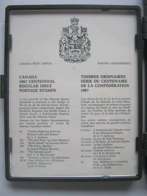 CANADA - 1967 CENTENNIAL ISSUE - FULL SET OF 12 WITH SOUVENIR STAMP CASE
