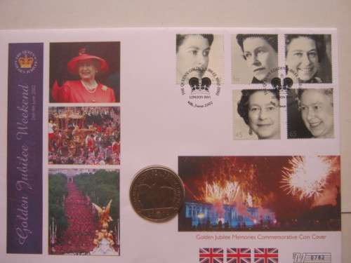GB QEII - 2002 THE QUEENS GOLDEN JUBILEE WEEKEND - LIMITED EDITION COMMEMORATIVE COIN COVER
