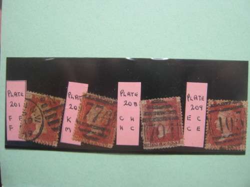 GB QV - 1837 to 1901 SELECTION OF 38 x PENNY REDS - ALL WITH DIFFERENT PLATE NUMBERS - HUGE C/V