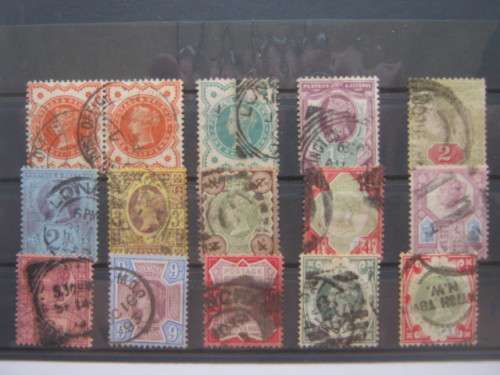 GB QV - 1887-1900 JUBILEE ISSUE - FULL SET OF 14 - USED