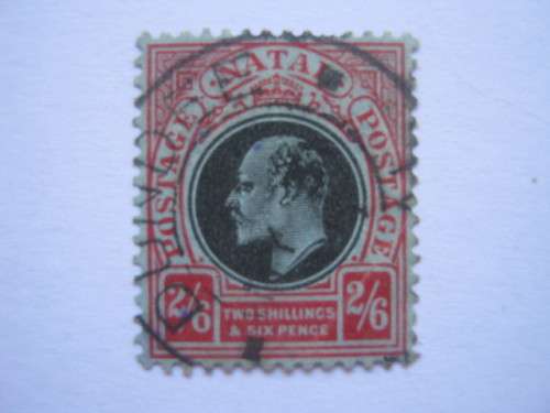NATAL - 1908-09 DEFIN ISSUE KEVII - 2s6d BLACK and RED on BLUE PAPER - FINE USED
