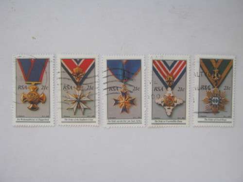 RSA - 1990 NATIONAL ORDERS - FULL SET OF SINGLES - POSTALLY USED