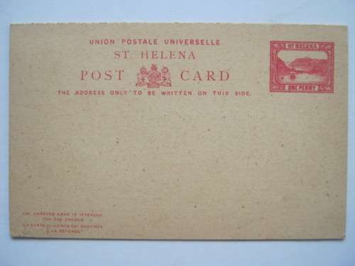 GB QV - 1896 ST. HELENA POSTCARDS (ANSWER CARD) - PAIR - 1d CARMINE - UNUSED AND IN FINE CONDITION