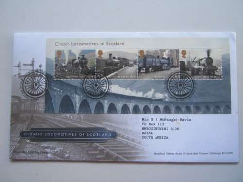 GB QEII - 2012 CLASSIC LOCOMOTIVES. SCOTLAND - FDC