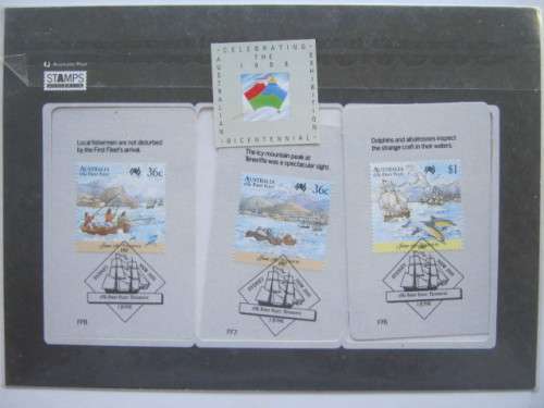 AUSTRALIA - 1987-88 STAMP COLLECTOR CARDS - 21 CARDS IN 5 SETS - ORIGINAL PACKAGING