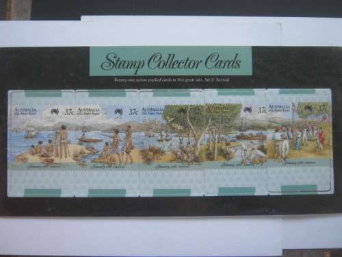 AUSTRALIA - 1987-88 STAMP COLLECTOR CARDS - 21 CARDS IN 5 SETS - ORIGINAL PACKAGING