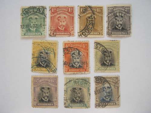 BSAC - 1913-22 DEFIN ISSUE `ADMIRALS` - PART SET OF SINGLES - USED