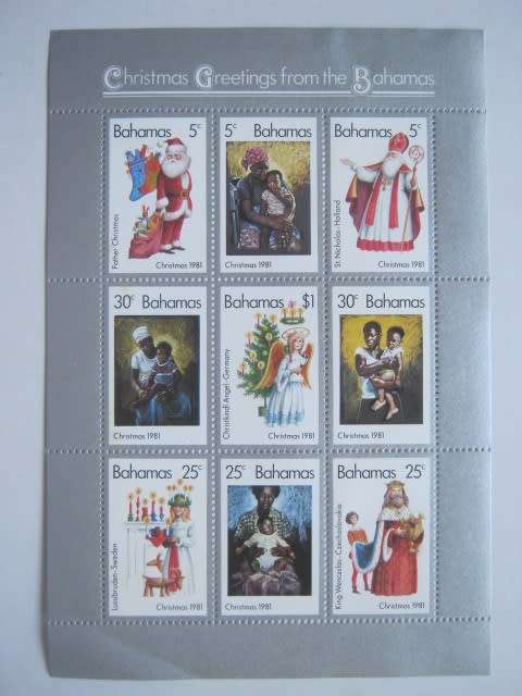 THEMATICS - Bahamas - 1981 Christmas - Sheetlet of 9 - Unused