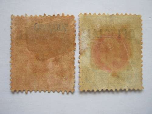 NATAL - 1904 OFFICIALS - 1d CARMINE and 1/- CARMINE/PALE BLUE - SINGLES