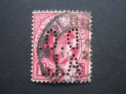 NATAL OFFICIALS - KEVII 1d CARMINE WITH PERFIN `D.O.A.L.` - SINGLE - USED