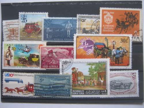 THEMATICS - Horse and Carriage - 12 Stamps