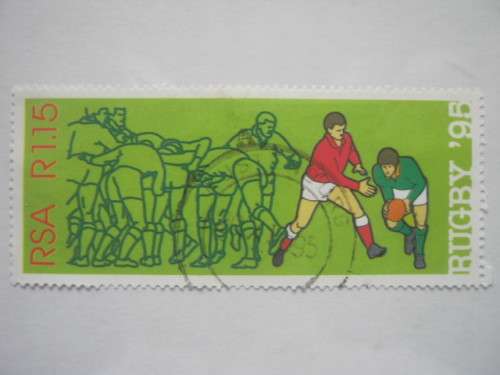 RSA - 1995 RUGBY WORLD CUP TOURNAMENT - SINGLE - POSTALLY USED