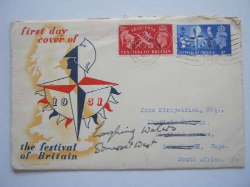 GB KGVI - 1951 FESTIVAL OF BRITAIN - OFFICIAL FDC WITH `FESTIVAL OF BRITAIN` DATE STAMP