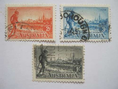AUSTRALIA - 1934 CENTENARY OF VICTORIA - FULL SET OF SINGLES - FINE USED