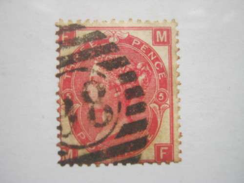GB QV -  1867-80 DEFIN ISSUE - 3d RED (PLATE 5) - SINGLE - USED