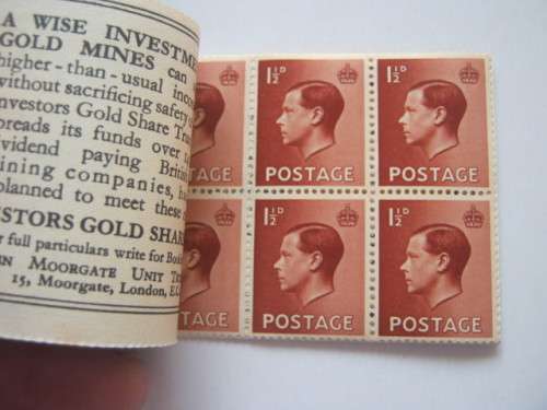 GB KEVIII - 1936 Booklet 2/- (Edition 371) - Complete