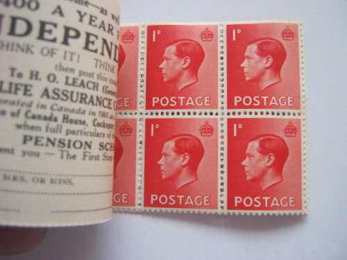 GB KEVIII - 1936 Booklet 2/- (Edition 371) - Complete