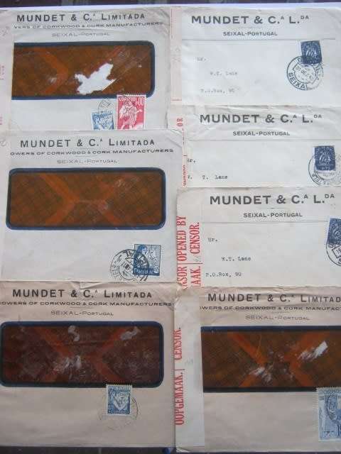 PORTUGAL - POSTAL HISTORY - SELECTION OF EIGHT WWII CENSORED COVER - PORTUGAL TO SOUTH AFRICA