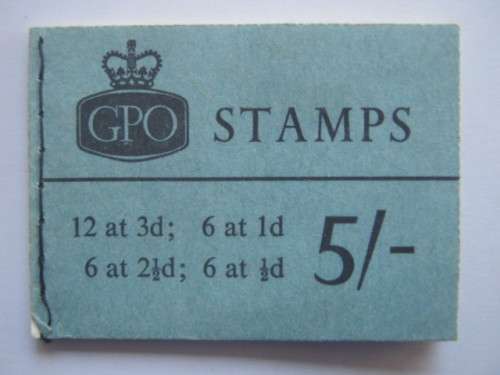 GB QEII - 1959 BOOKLET 5/- - INCOMPLETE