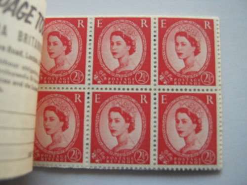 GB QEII - 1959 BOOKLET 5/- - INCOMPLETE