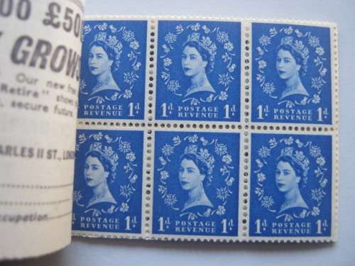 GB QEII - 1959 BOOKLET 5/- - INCOMPLETE