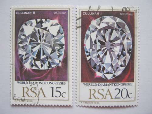 RSA - 1980 World Diamond Congress - Full SEt of Singles - Postally Used
