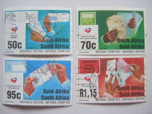 RSA - 1994 NATIONAL STAMP DAY - FULL SET OF SINGLES - POSTALLY USED