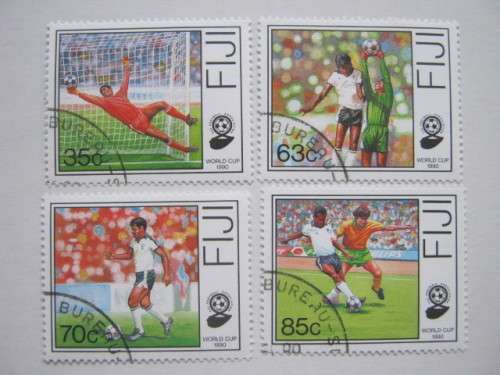 FIJI - 1989 WORLD CUP FOOTBALL CHAMPIONSHIP - FULL SET OF SINGLES - CTO