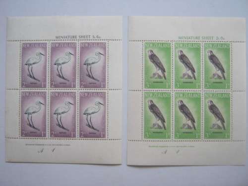 NEW ZEALAND - 1961 HEALTH STAMPS - FULL SET OF MINIATURE SHEETS - UNUSED