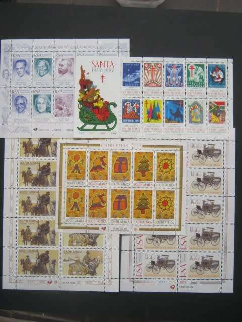 RSA - SELECTION OF FIVE DIFFERENT FULL SHEETLETS OF 10 - MNH