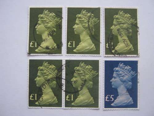 **R1 START** GB QEII - 1977-87 MACHINS - SELECTION OF LARGER VALUE MACHINS TO CLEAR - USED