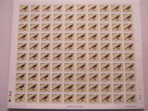 ZIMBABWE - 2005 BIRDS OF ZIMBABWE 1st SERIES - FULL SET OF FULL SHEETS OF 100 - MNH