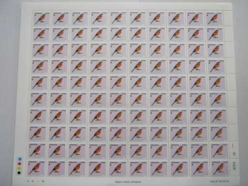 ZIMBABWE - 2005 BIRDS OF ZIMBABWE 1st SERIES - FULL SET OF FULL SHEETS OF 100 - MNH