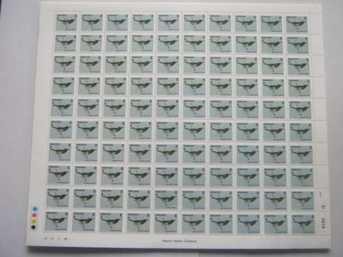 ZIMBABWE - 2005 BIRDS OF ZIMBABWE 1st SERIES - FULL SET OF FULL SHEETS OF 100 - MNH