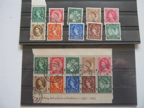GB QEII - 2002 50th ANNIV OF WILDING DEFINITIVES - MINIATURE SHEET plus FULL SET OF SINGLES - USED