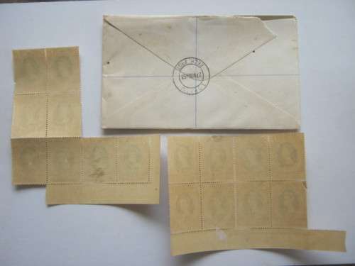 BECHUANALAND - 1953 QEII CORONATION - PRIVATE COVER plus TWO BLOCKS OF 8 (UNUSED)