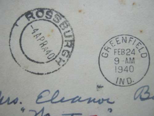 USA - 1940 POSTAL HISTORY - WWII CENSORED COVER - GREENFIELD, USA TO SOUTH AFRICA