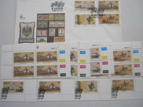 SWA - 1988 Centenary of Postal Services - FDC # 62 + Full Set of Singles (CTO) and Controls (MNH)