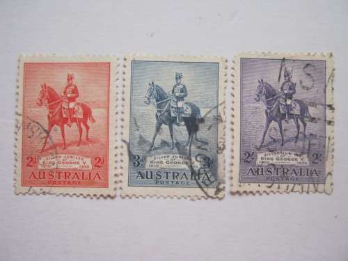 AUSTRALIA - 1935 SILVER JUBILEE - FULL SET OF SINGLES - USED