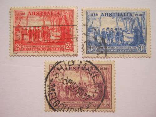 AUSTRALIA - 1937 150th ANNIV OF NEW SOUTH WALES - FULL SET OF SINGLES - USED